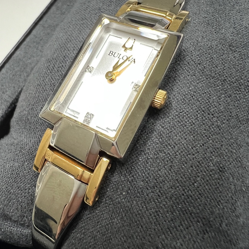 Bulova - Classic Diamond Two-Tone Stainless Steel Quartz Women's Watch
